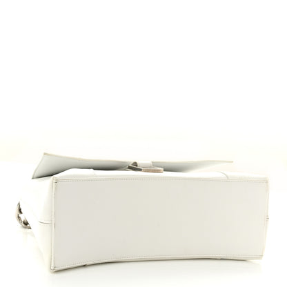 Balenciaga Calfskin S Downtown Chain Shoulder Bag White Black 4 of 10