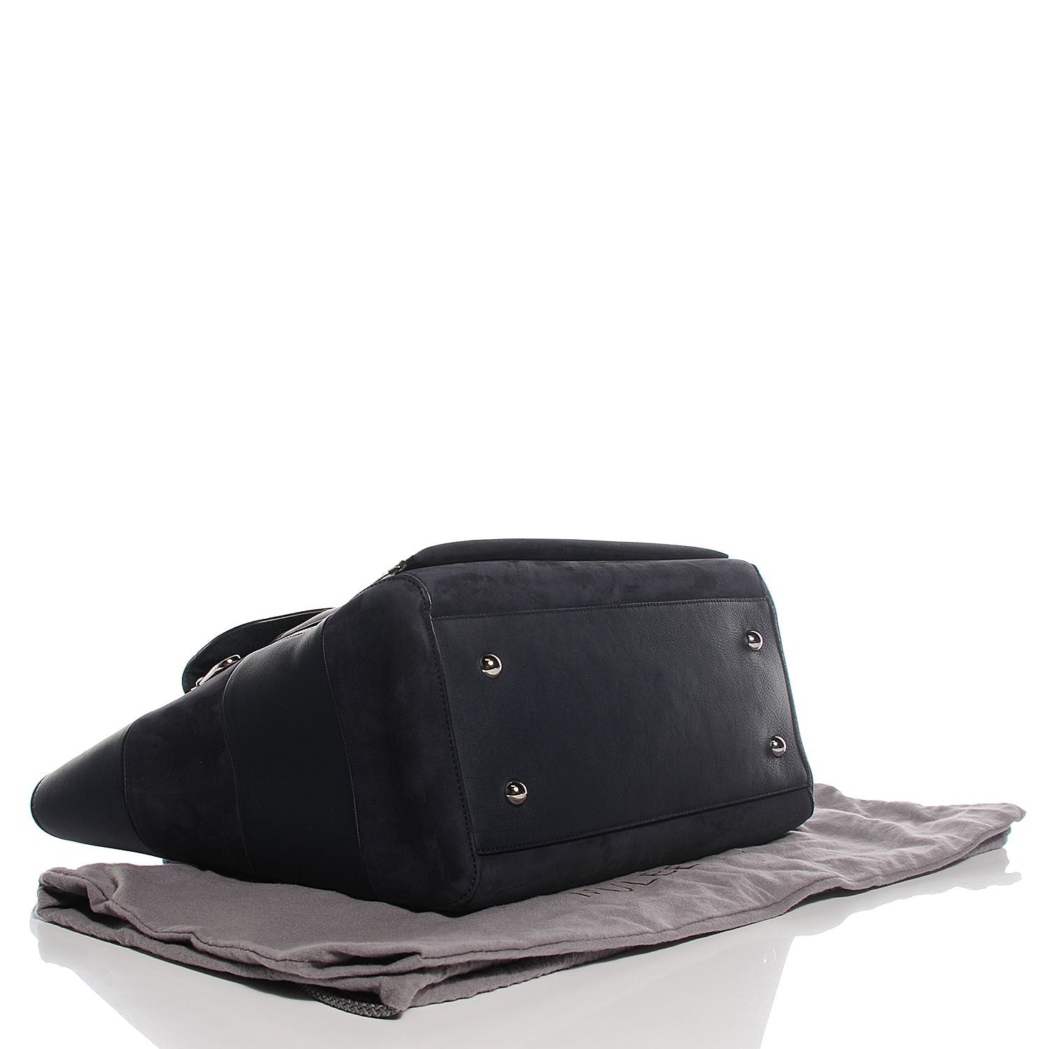 Mulberry Silky Calf Nubuck Stripe Medium Willow Tote Midnight Blue 4 of 12