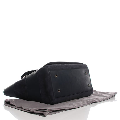 Mulberry Silky Calf Nubuck Stripe Medium Willow Tote Midnight Blue 4 of 12