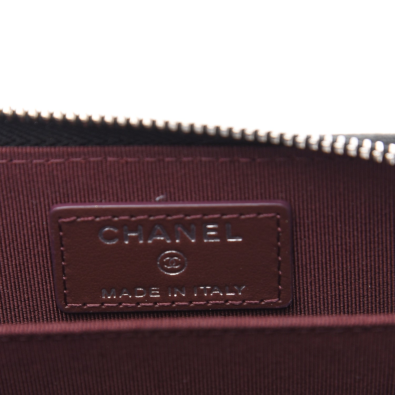 Chanel Caviar Chevron Quilted Zip Coin Purse Black 5 of 7
