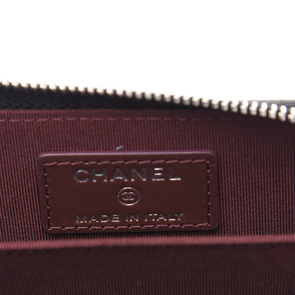 Chanel Caviar Chevron Quilted Zip Coin Purse Black 5 of 7