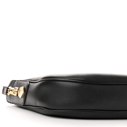 Christian Louboutin Grained Calfskin Carasky Shoulder Bag Black 8 of 10