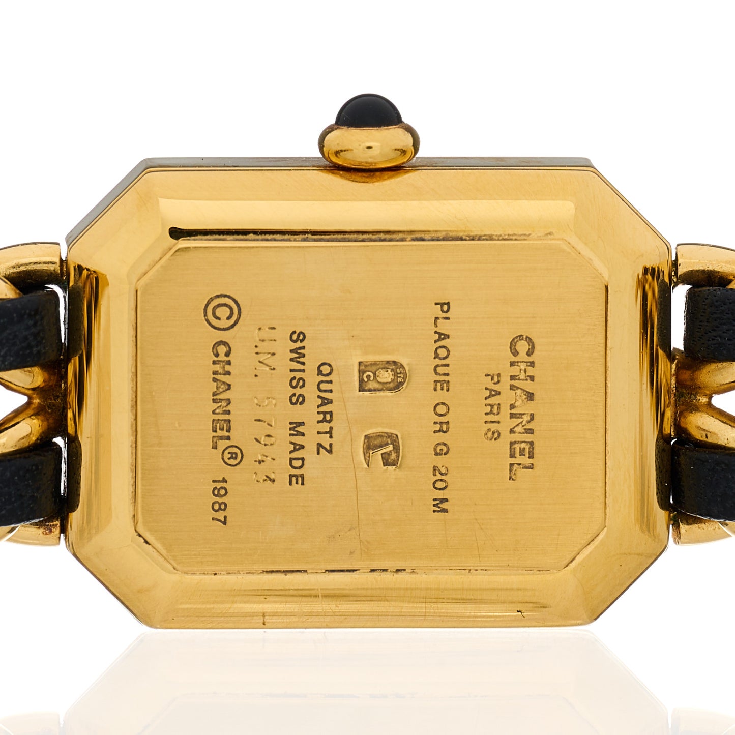 Stainless Steel Lambskin 20mm Chain Premiere Quartz Watch Gold M