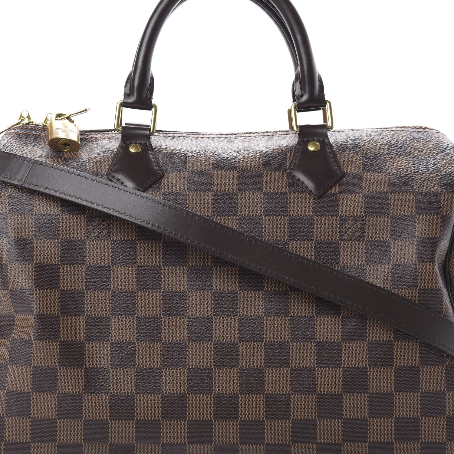 Louis Vuitton Damier Ebene Speedy Bandouliere 30 9 of 18