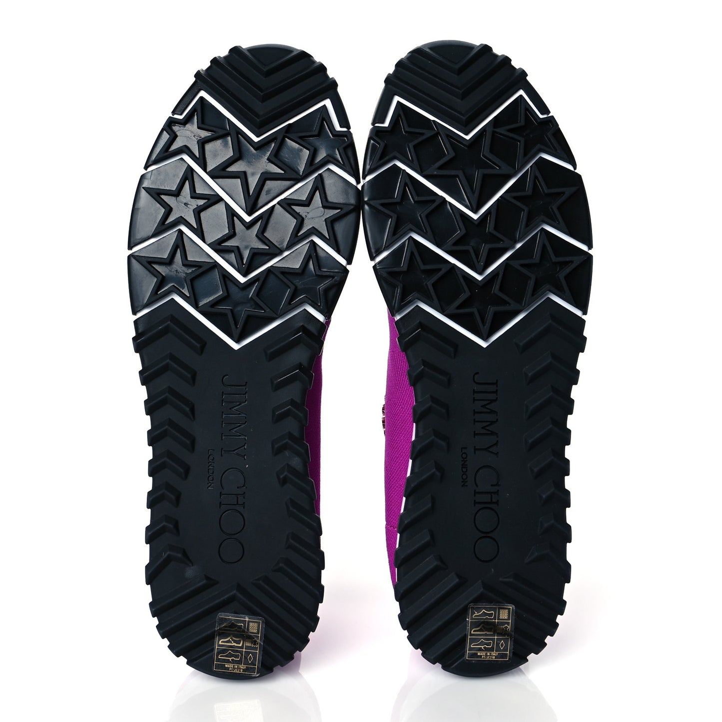Stretch Fabric Crystal Ankle Sock Sneakers 40 Fuchsia