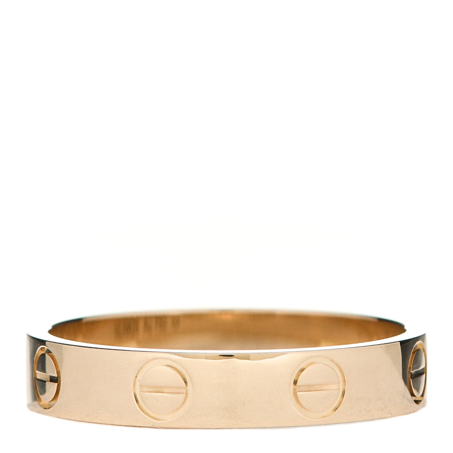 18K Yellow Gold 3.5mm LOVE Wedding Band Ring 53 6.5