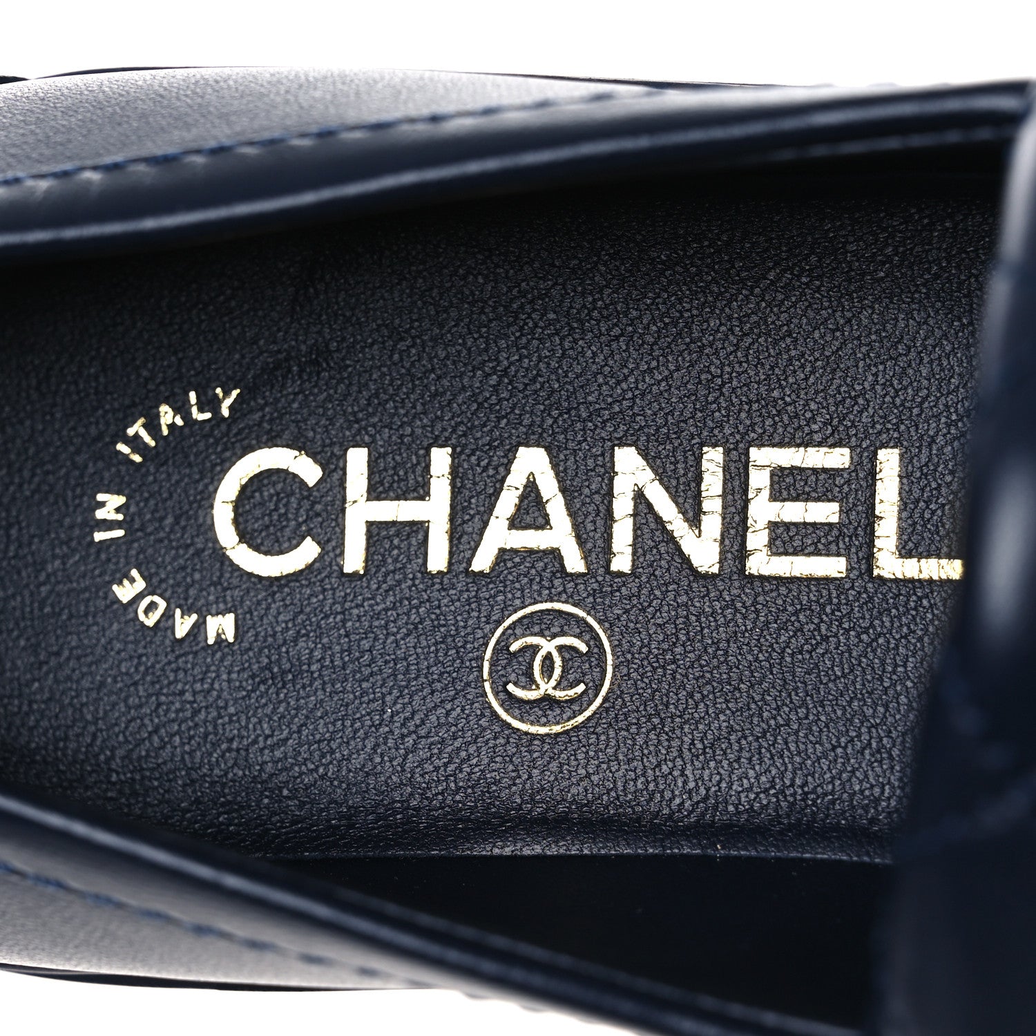 Chanel Lambskin Quilted CC Turnlock Loafers 36 Navy 9 of 11