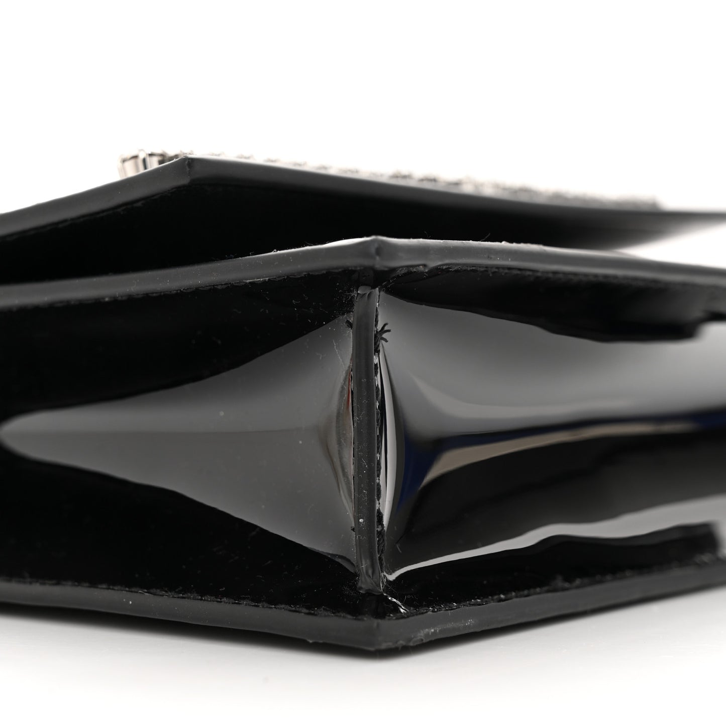 Patent Crystal Embellished Bing Bohemia Crossbody Bag Black