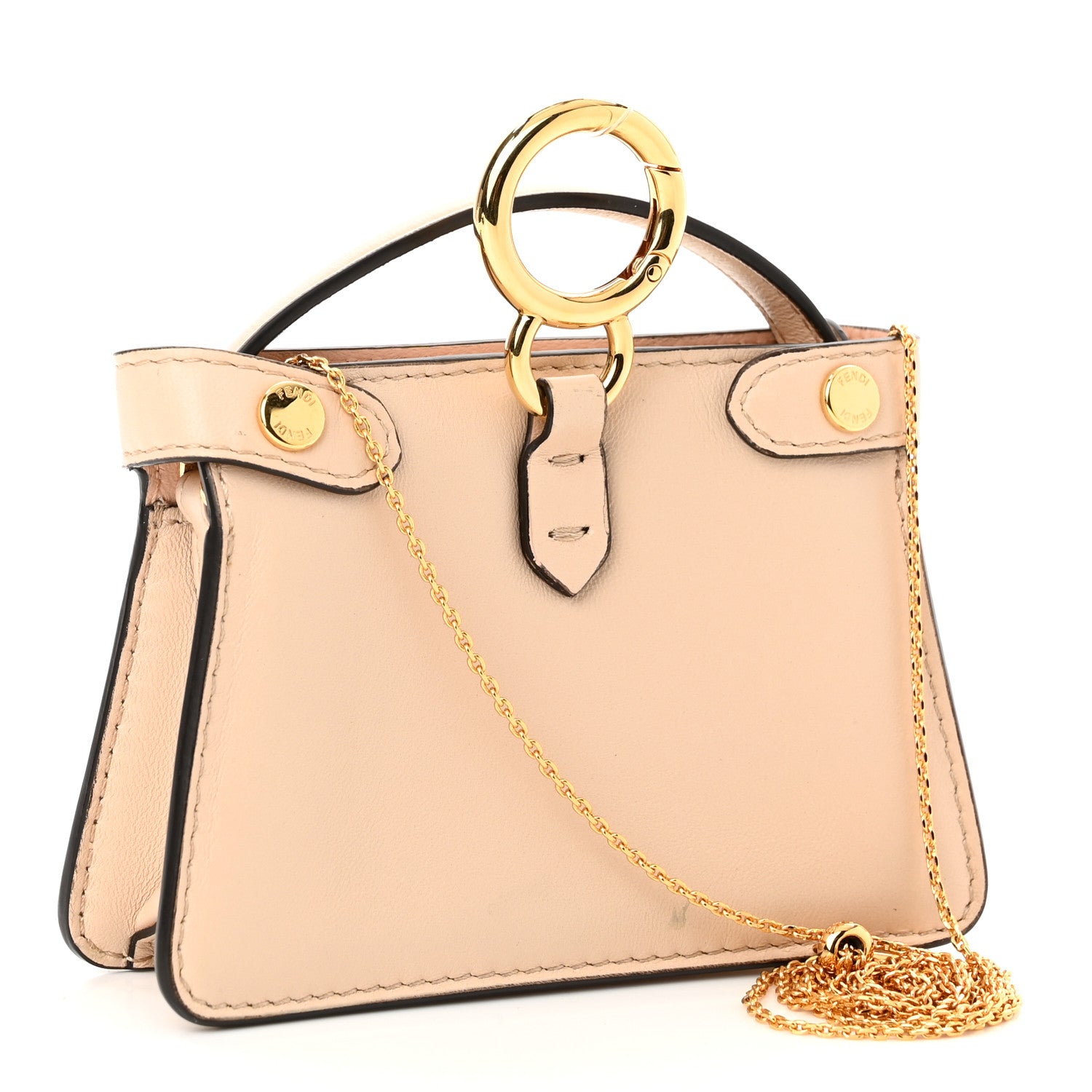 Fendi Nappa Sigma Pico Peekaboo Charm Poudre 3 of 10
