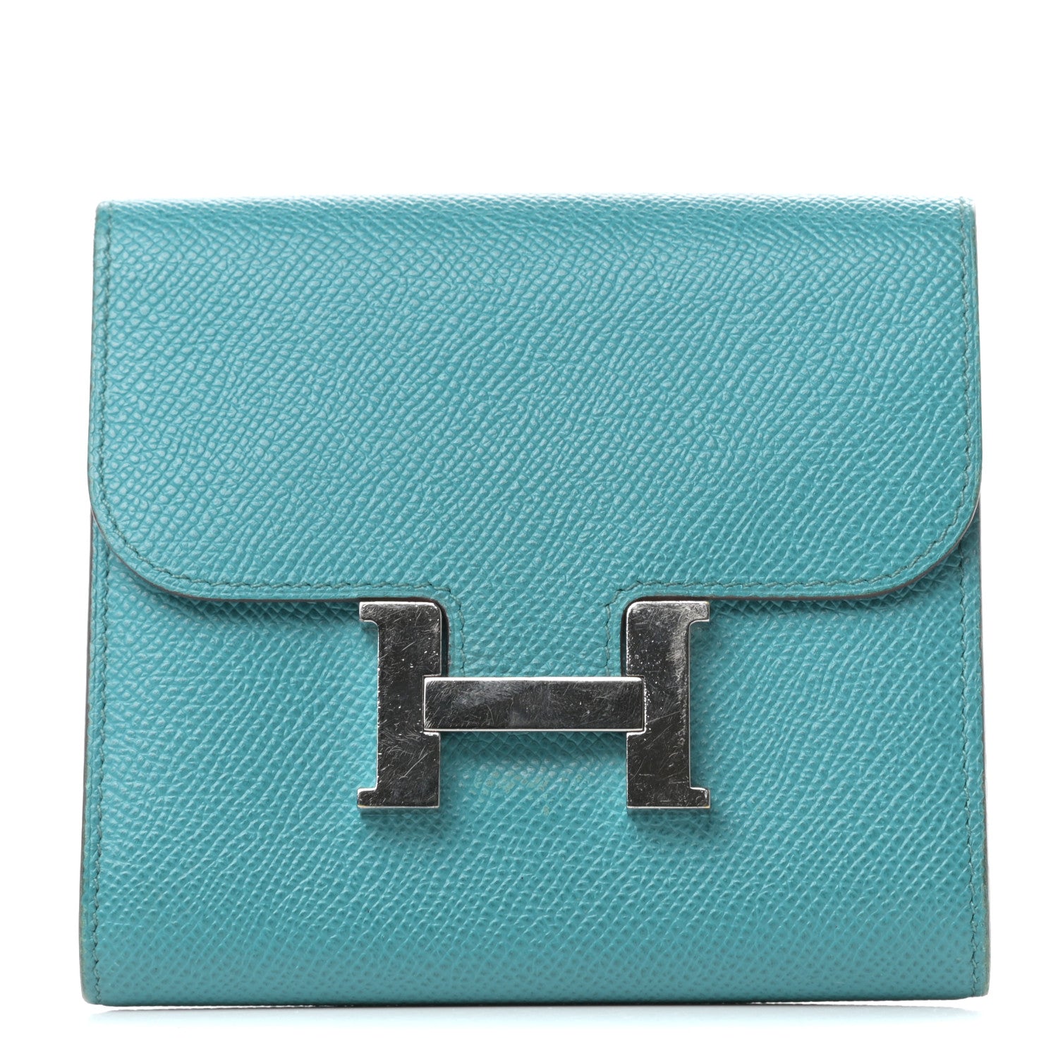 Hermes Epsom Constance Short Wallet Turquoise 1 of 6