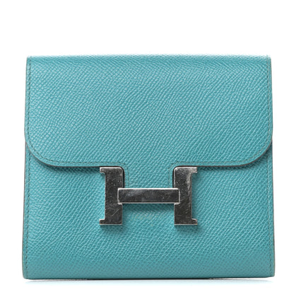 Hermes Epsom Constance Short Wallet Turquoise 1 of 6