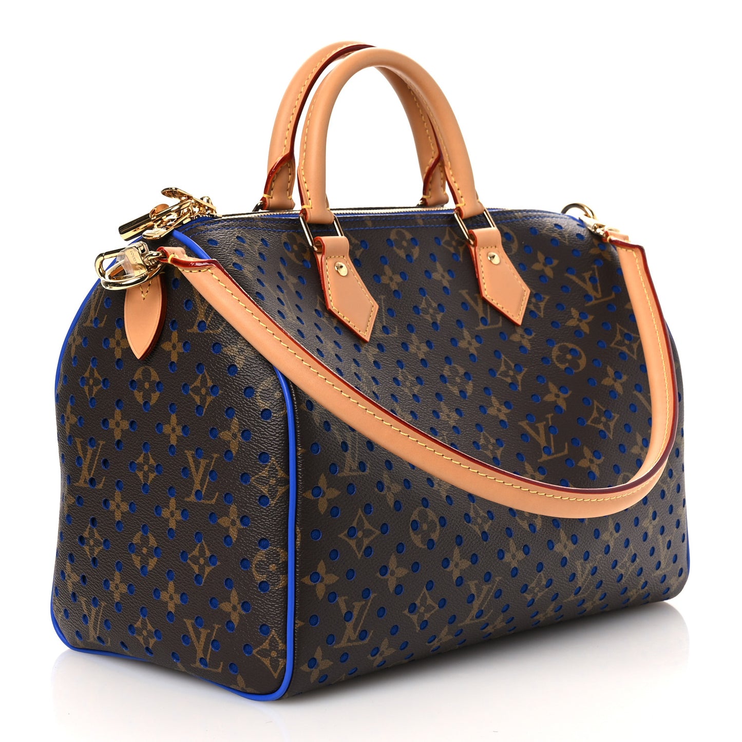Monogram Perforated Speedy 30 Fuchsia
