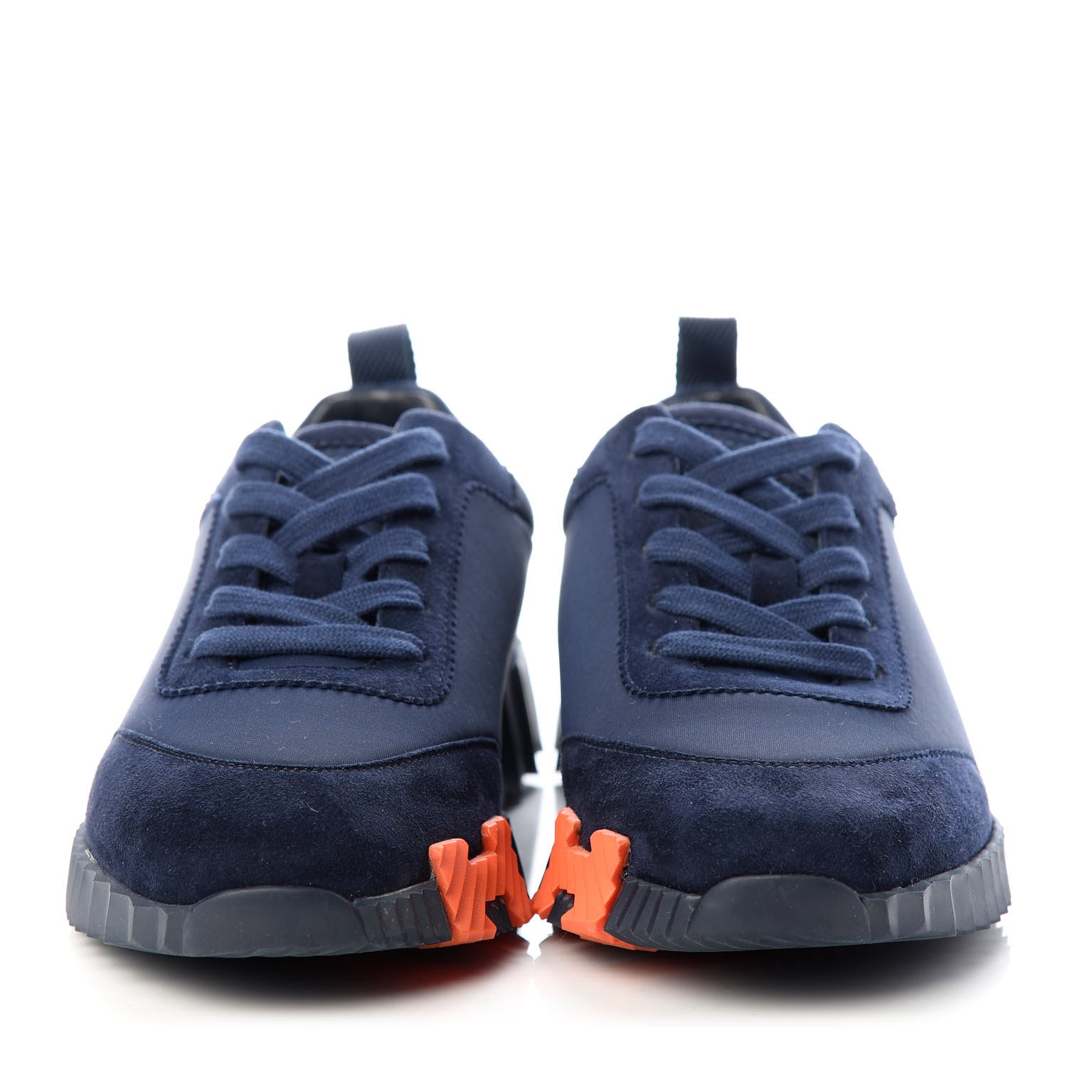 Hermes Technical Jersey Suede Goatskin Bouncing Sneakers 36 Marine 2 of 10
