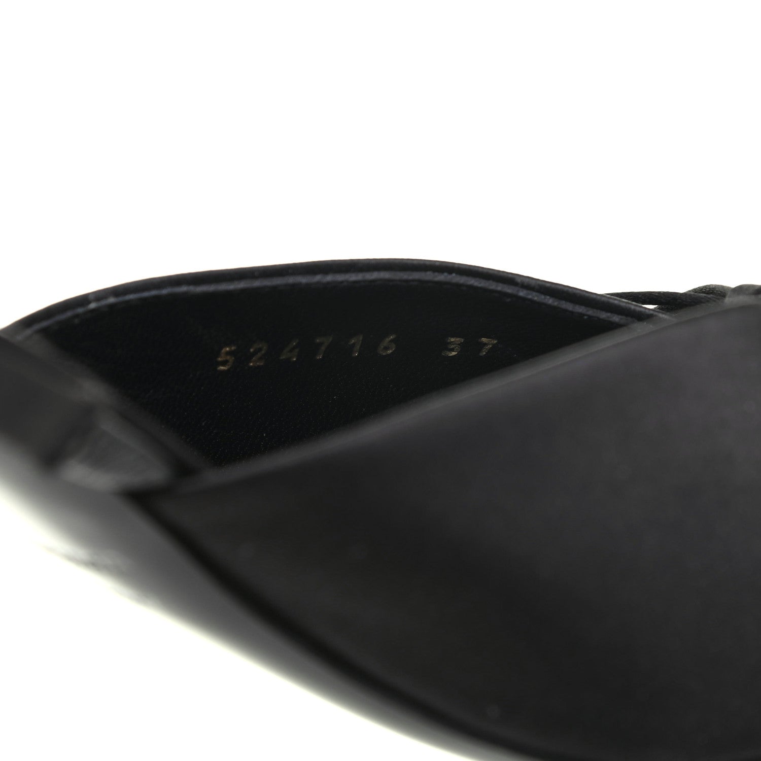 Balenciaga Satin Pointed Toe Knife Slingback Mules 37 Black 8 of 10