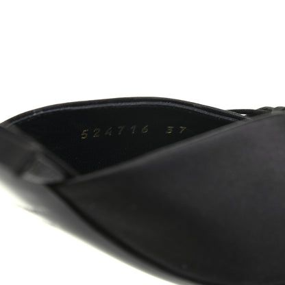 Balenciaga Satin Pointed Toe Knife Slingback Mules 37 Black 8 of 10