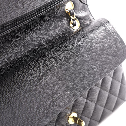 Chanel Caviar Quilted Medium Double Flap Black 12 of 13