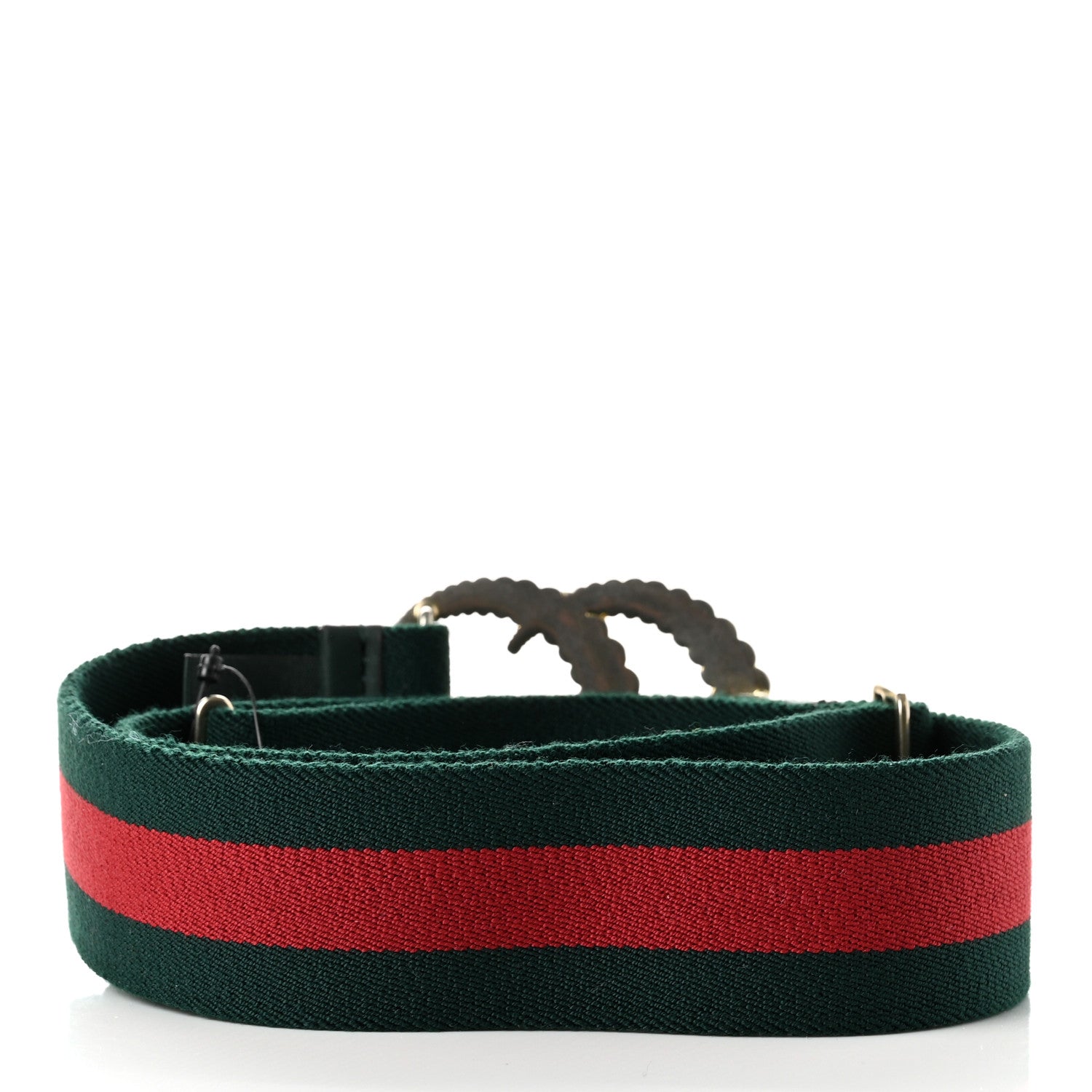 Gucci Canvas Torchon Double G Web Belt 85 34 Verde 2 of 4