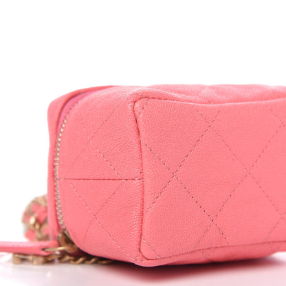 Chanel Caviar Quilted Mini Top Handle Vanity With Chain Pink 6 of 9