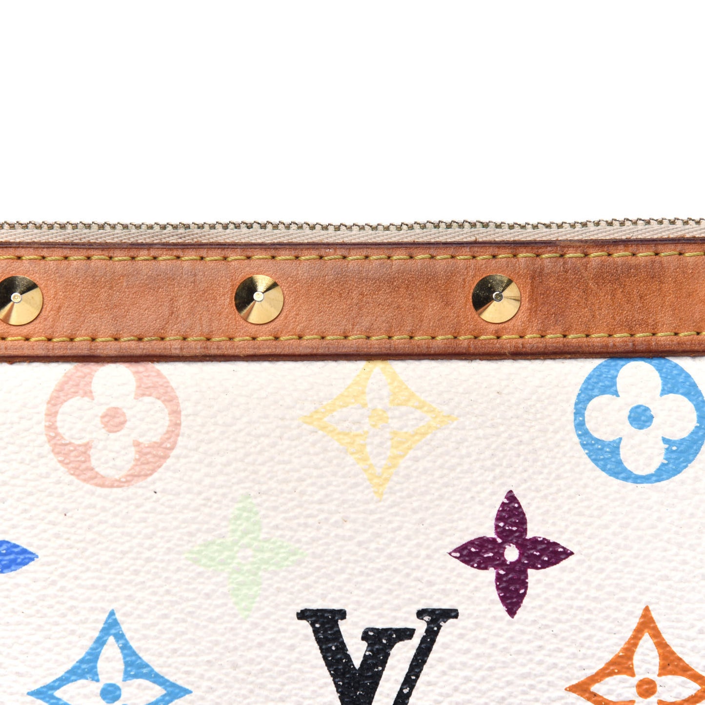 Monogram Multicolor Pochette Accessories White