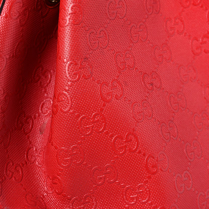 Gucci Bright Diamante GG Monogram Studded Medium Bucket Bag Red 22 of 33