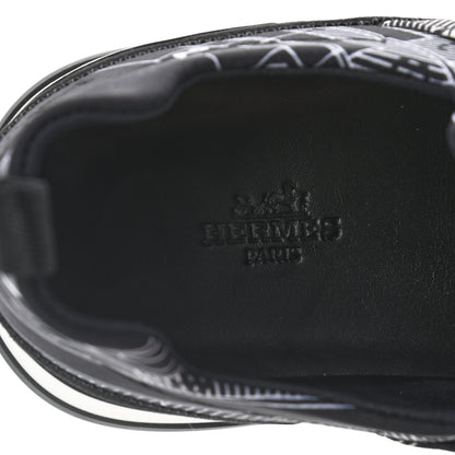 Hermes Neoprene Suede Sneakers 40.5 Black White 7 of 8