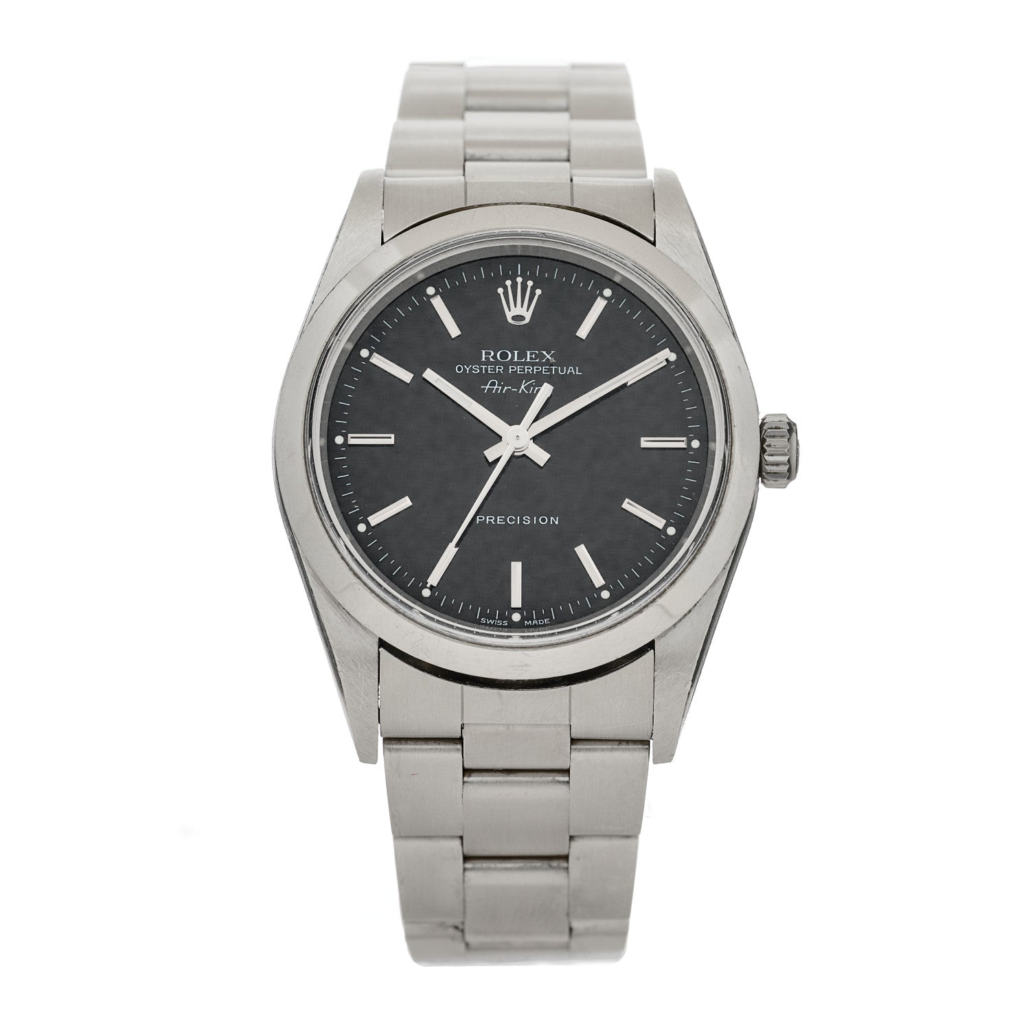 Rolex Stainless Steel 34mm Air-King Oyster Perpetual Precision Watch Black 14000 1 of 5