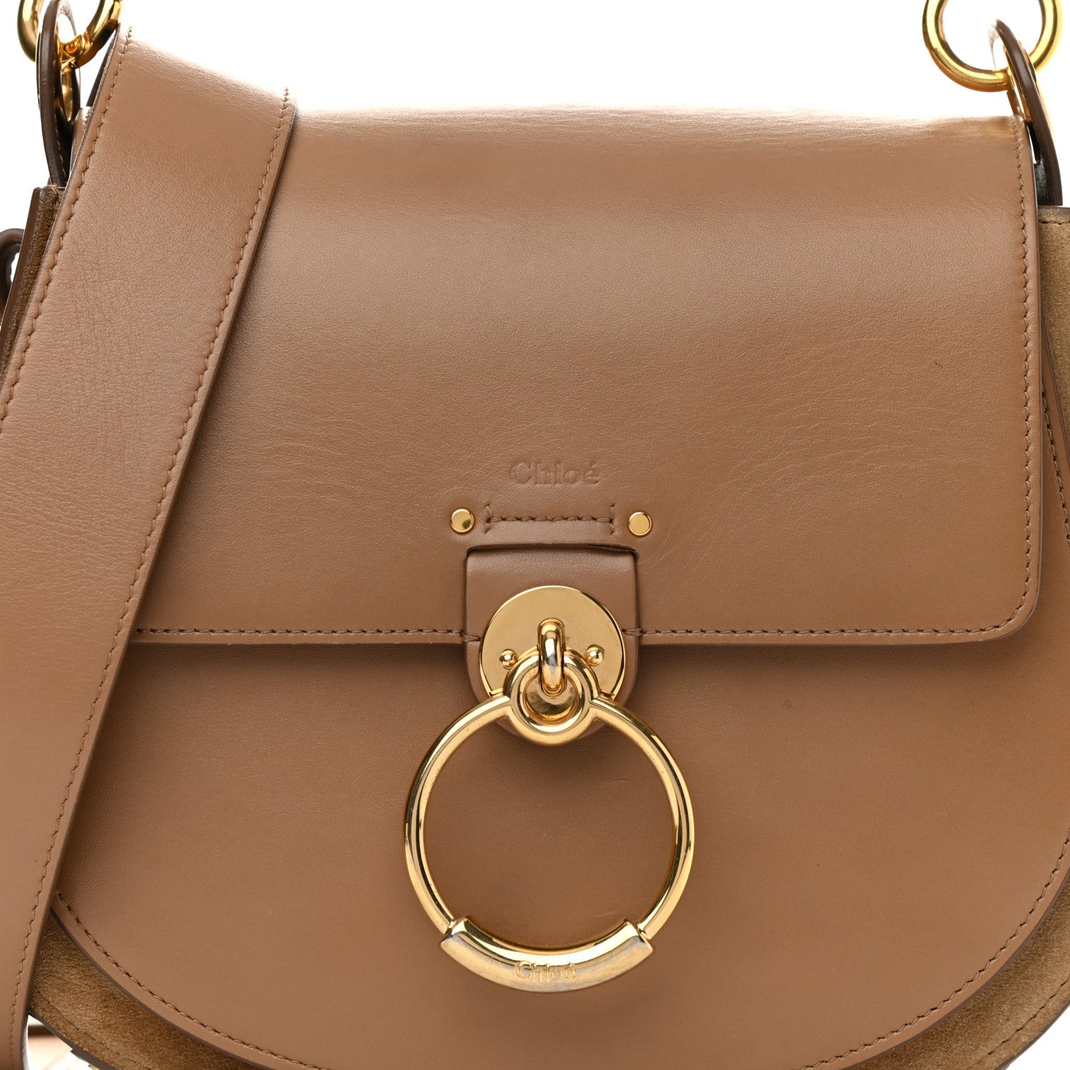 Chloe Calfskin Large Tess Bag Nut 9 of 12