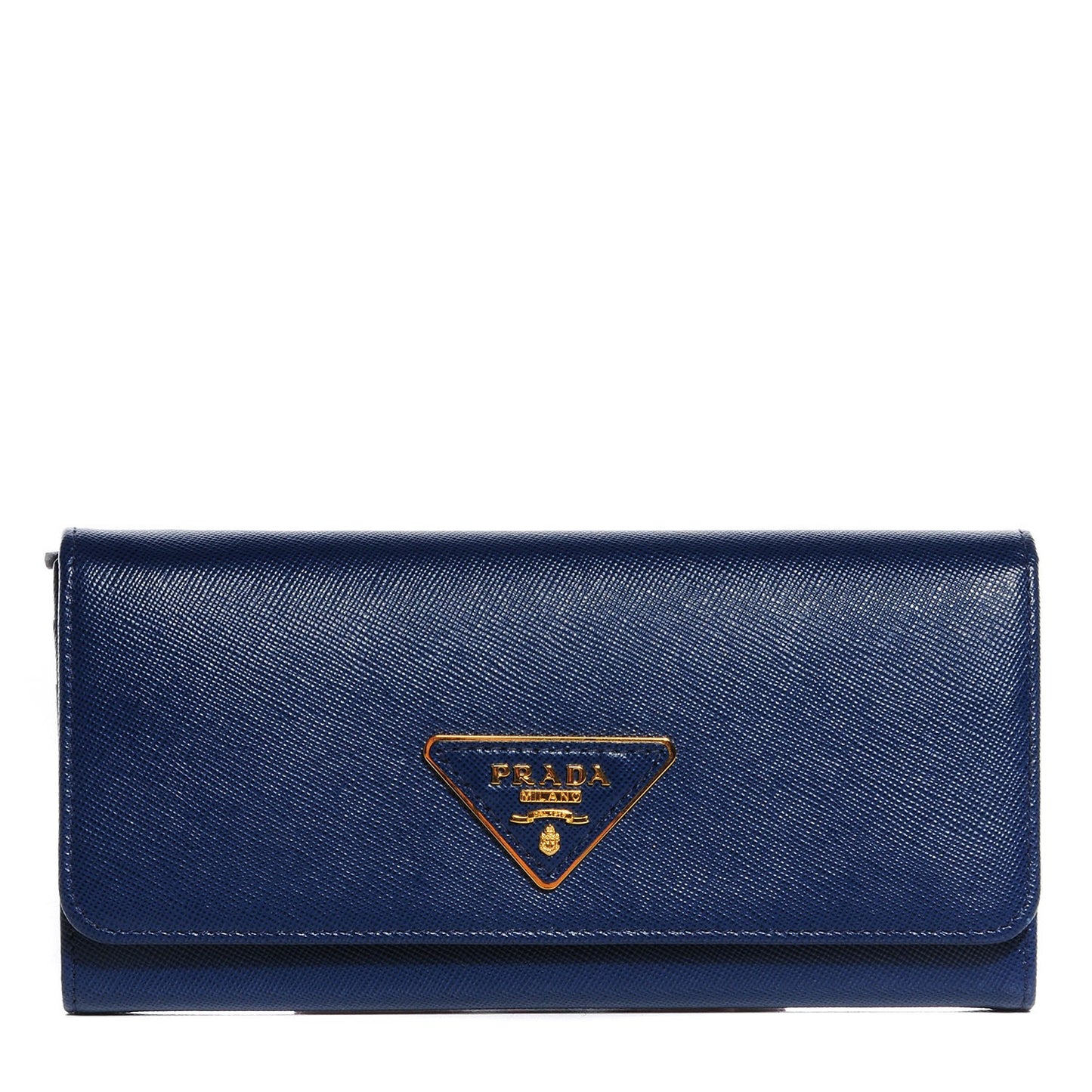 Saffiano Triangle Continental Flap Wallet Bleuette