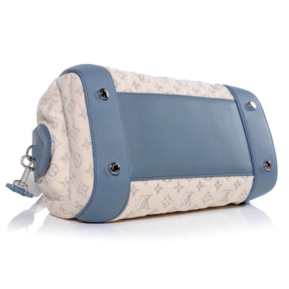 Louis Vuitton Denim Speedy Round Blue 4 of 7