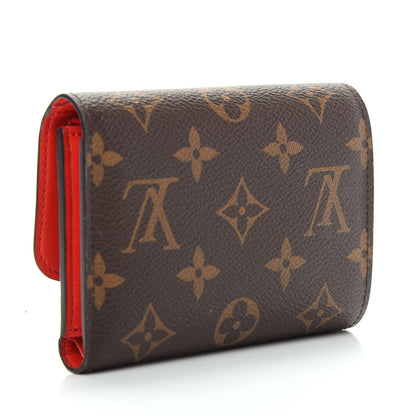 Louis Vuitton Monogram Flower Lock Compact Wallet Coquelicot 3 of 7