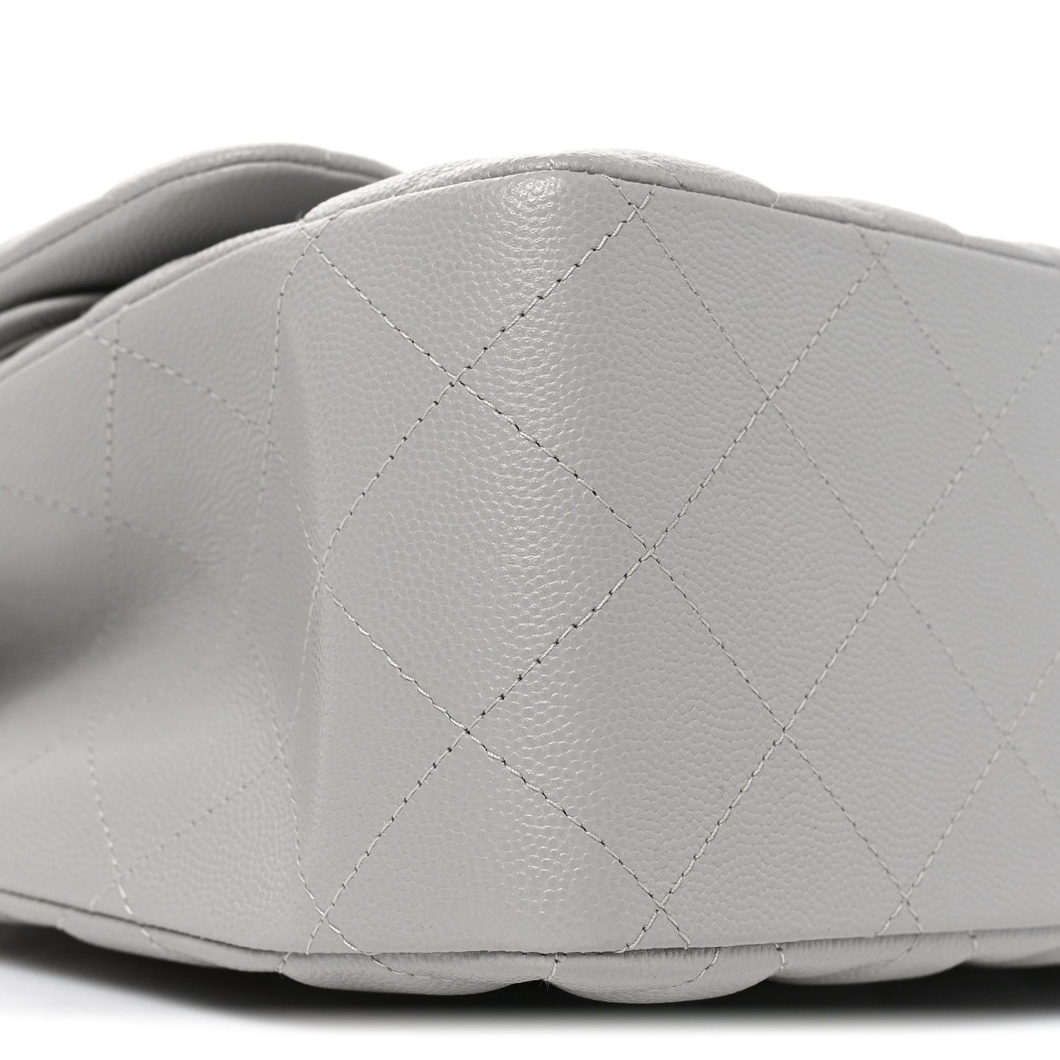 Chanel Caviar Quilted Jumbo Double Flap Grey 9 of 11
