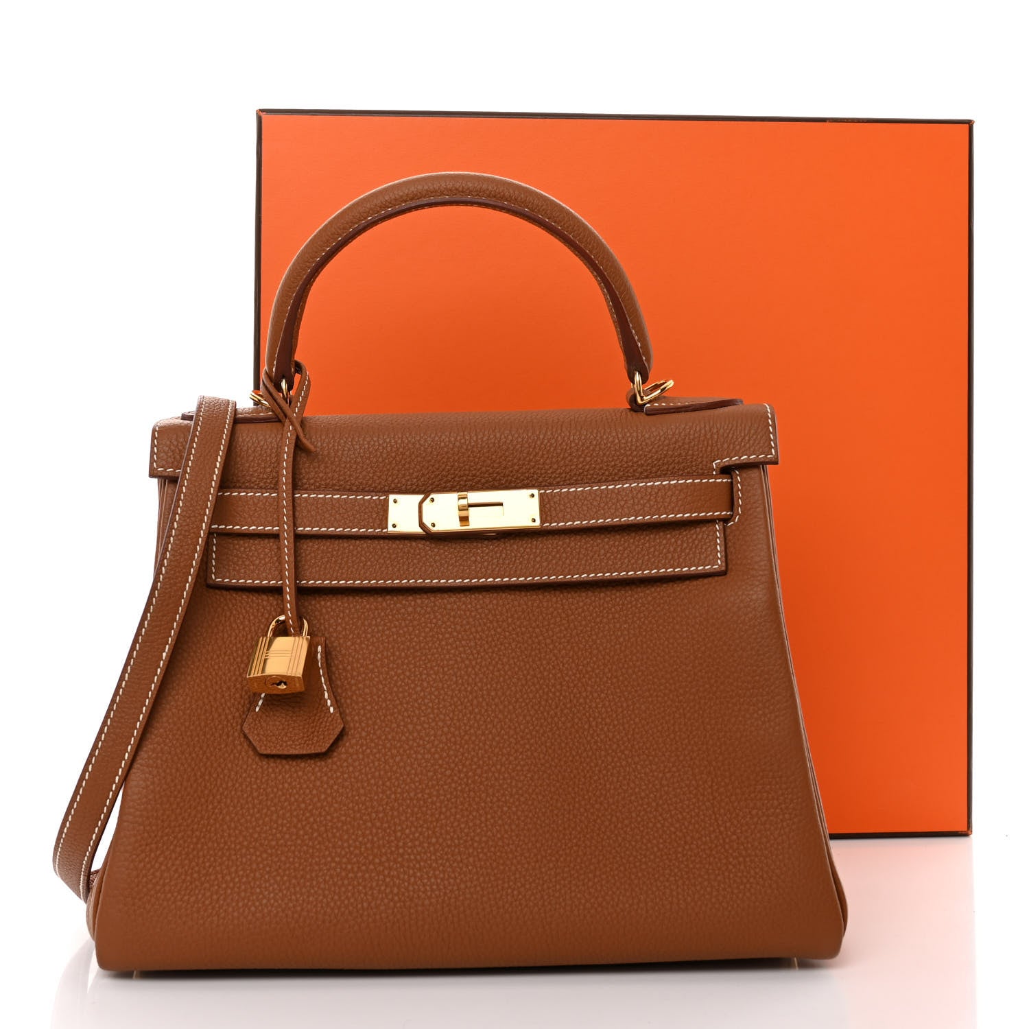 Hermes Togo Kelly Retourne 28 Gold 12 of 12