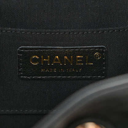 Chanel Glazed Aged Calfskin Quilted Small Duma Drawstring Backpack Black 6 of 11