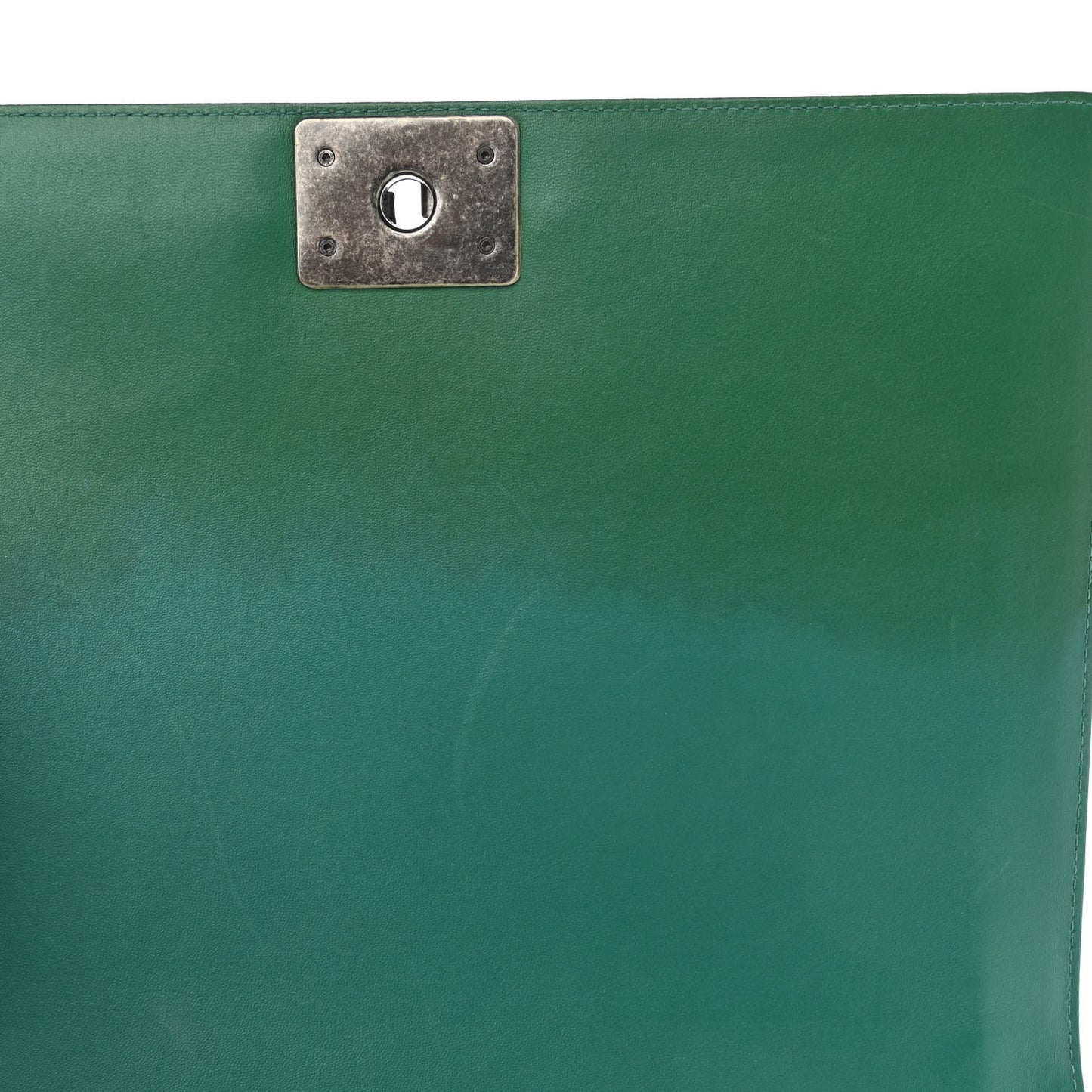 Lambskin Quilted Large Boy Flap Green
