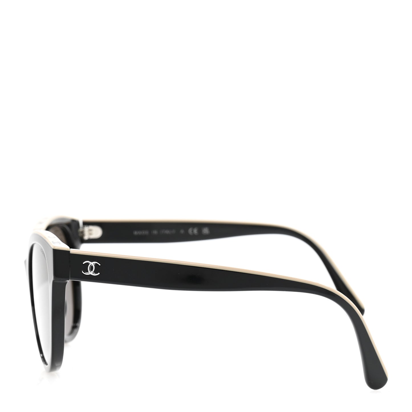 Acetate CC Butterfly Sunglasses 5414-A Black Beige