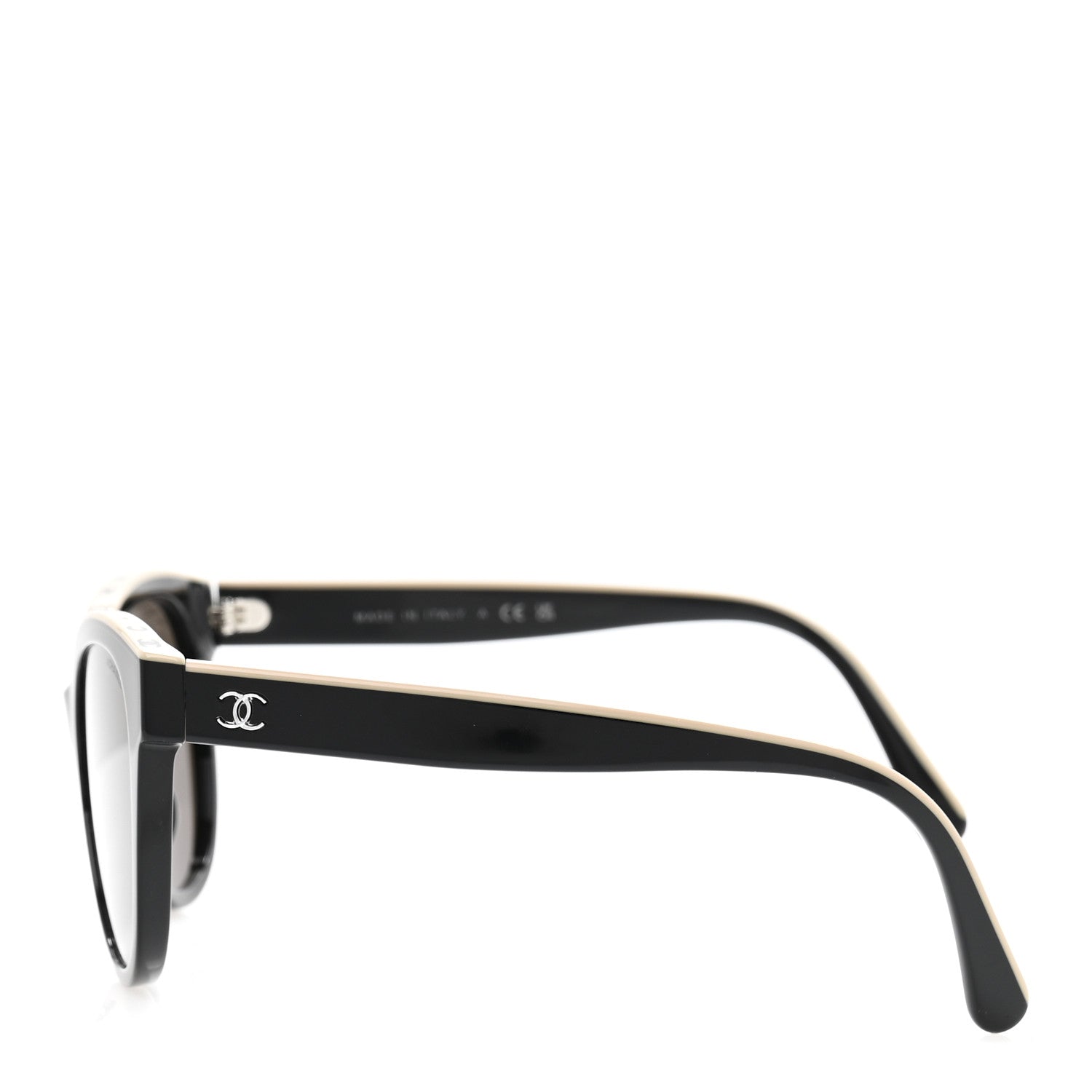 Chanel Acetate CC Butterfly Sunglasses 5414-A Black Beige 3 of 8