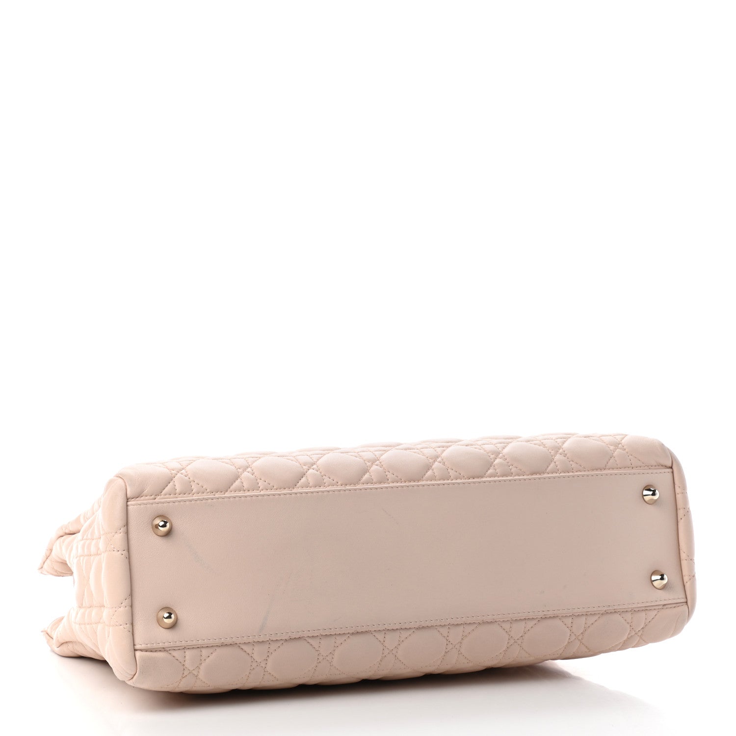 Christian Dior Lambskin Cannage Large Dior Soft Shopping Tote Beige Light Pink 4 of 10