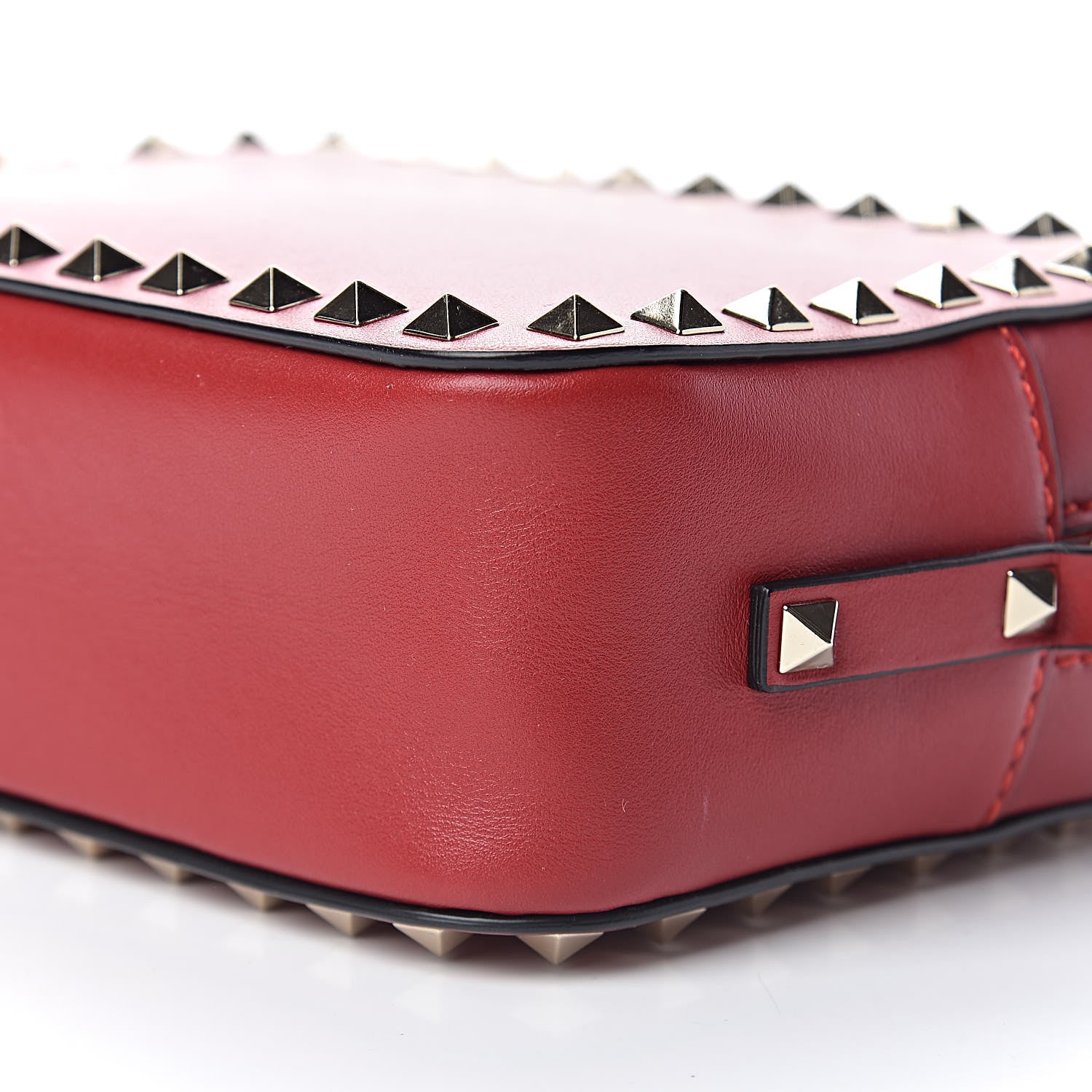 Valentino Garavani Calfskin Rockstud Camera Crossbody Bag Red 9 of 9