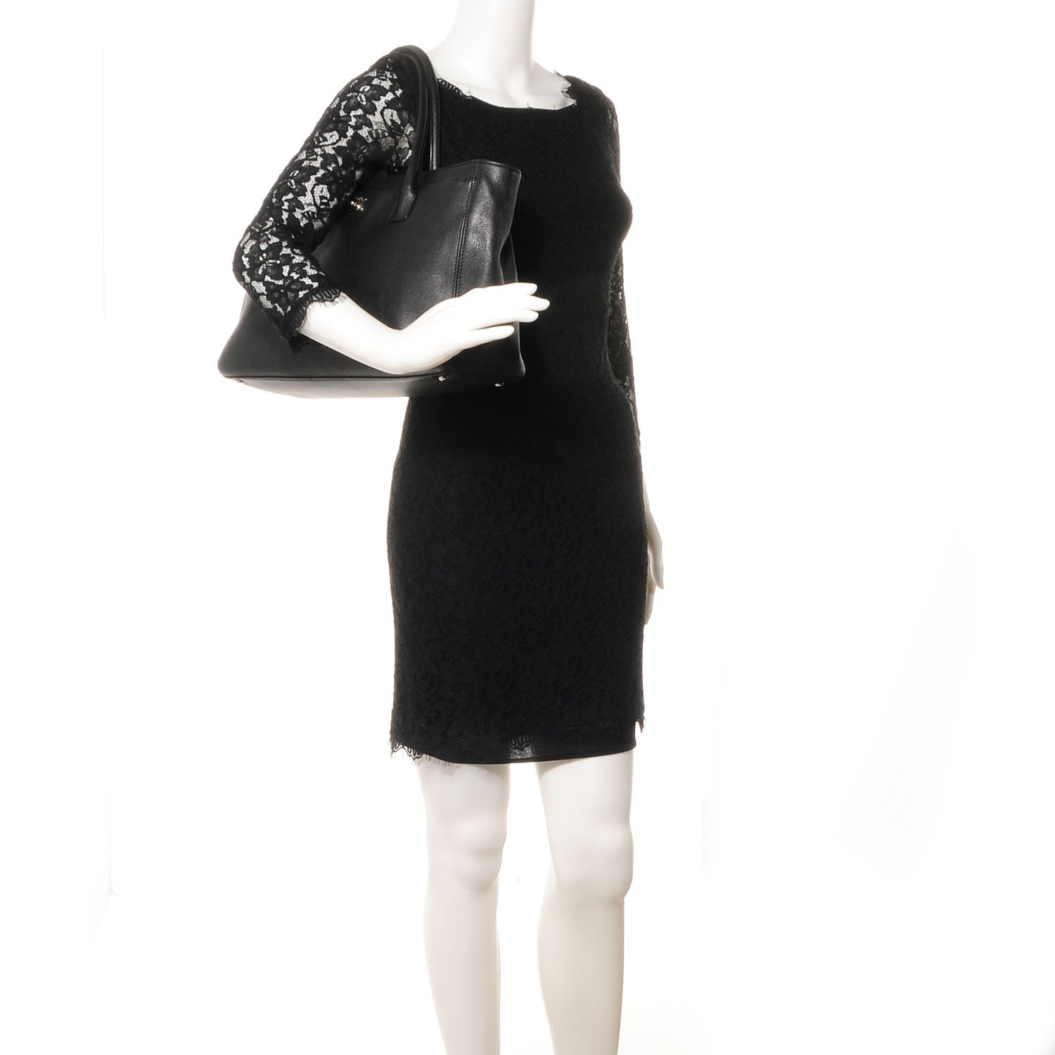 Chanel Calfskin Cerf Shopper Tote Black 2 of 8