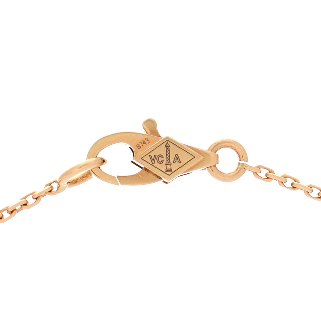 18K Yellow Gold Mother of Pearl Sweet Alhambra Pendant Necklace