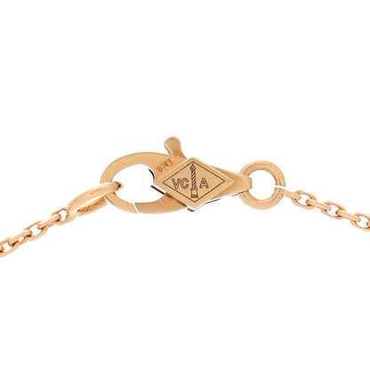 Van Cleef & Arpels 18K Yellow Gold Mother of Pearl Sweet Alhambra Pendant Necklace 6 of 7