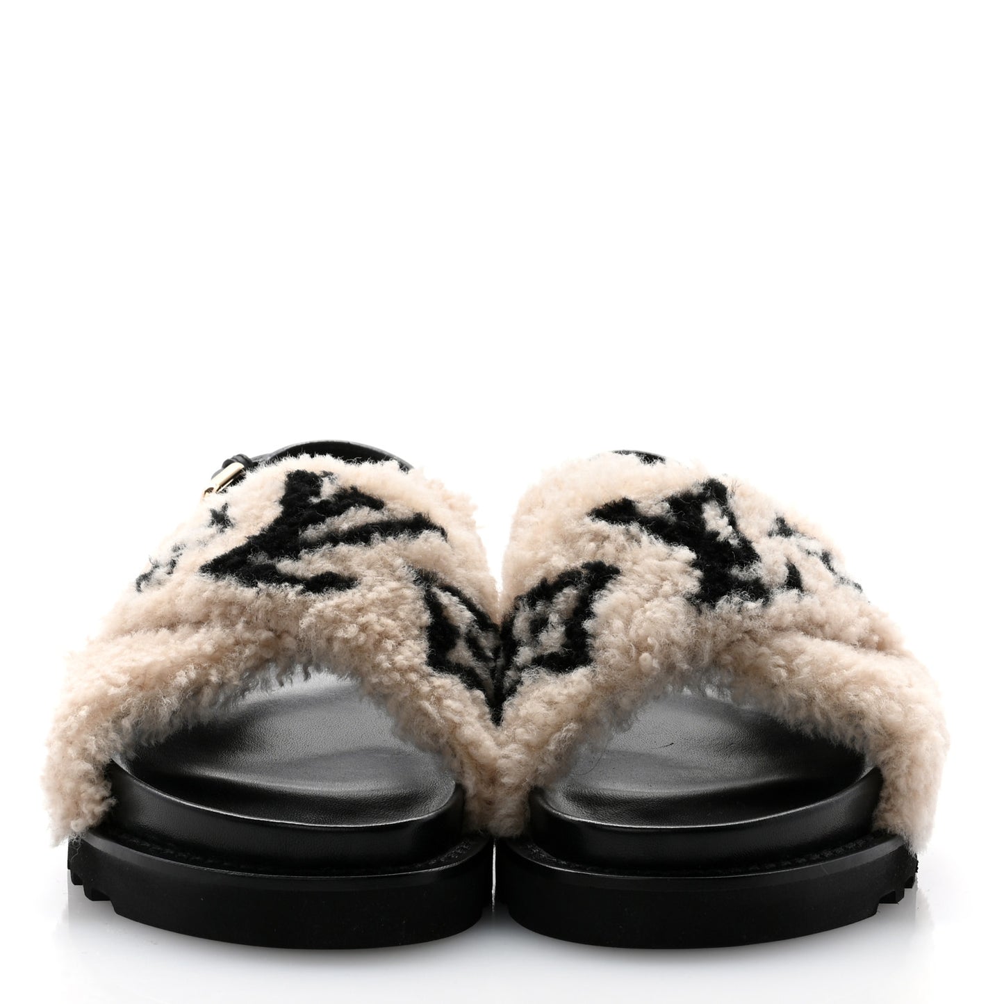 Shearling Paseo Sandals 39 Black