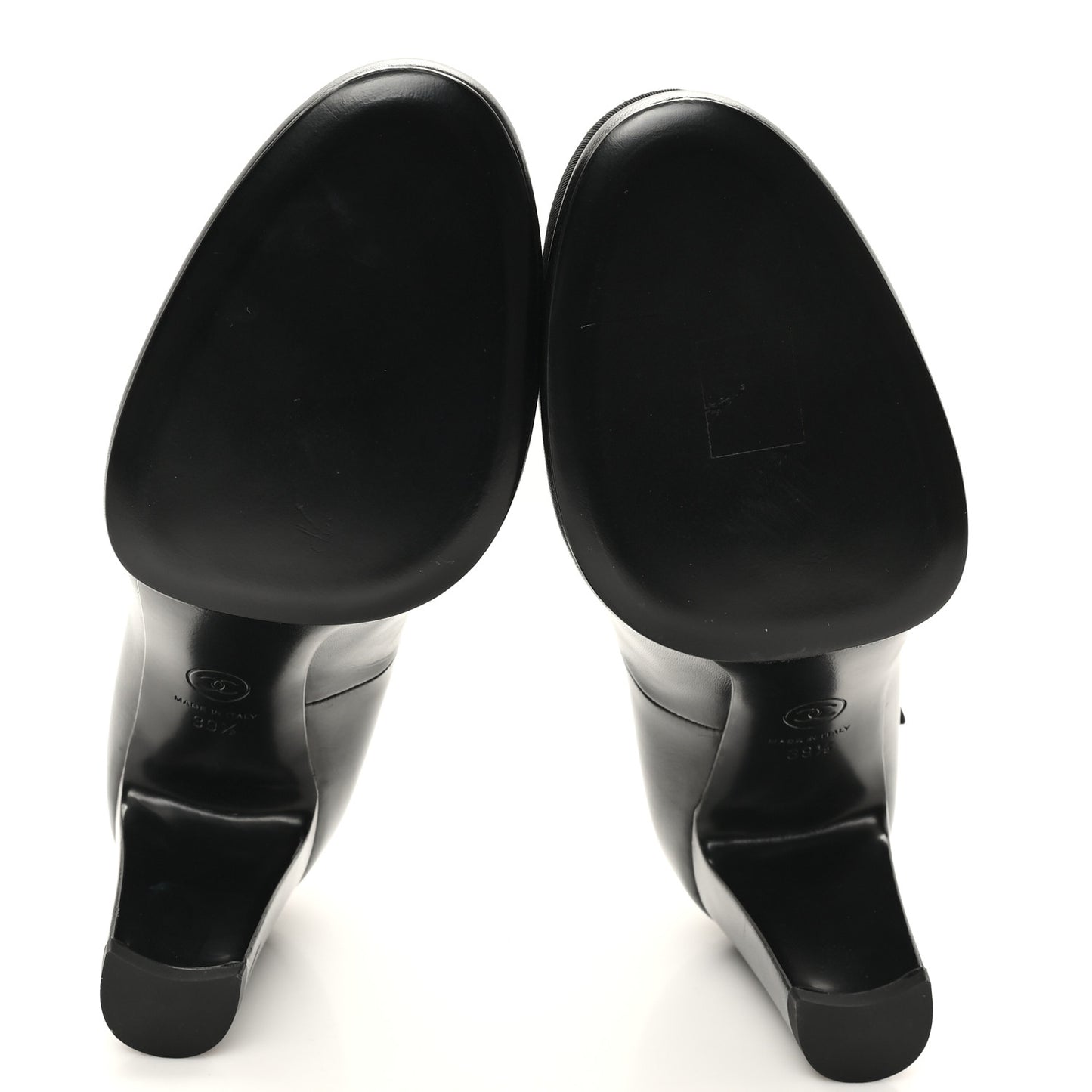 Goatskin Grosgrain Cap Toe Mary Jane Pumps 39.5 Black