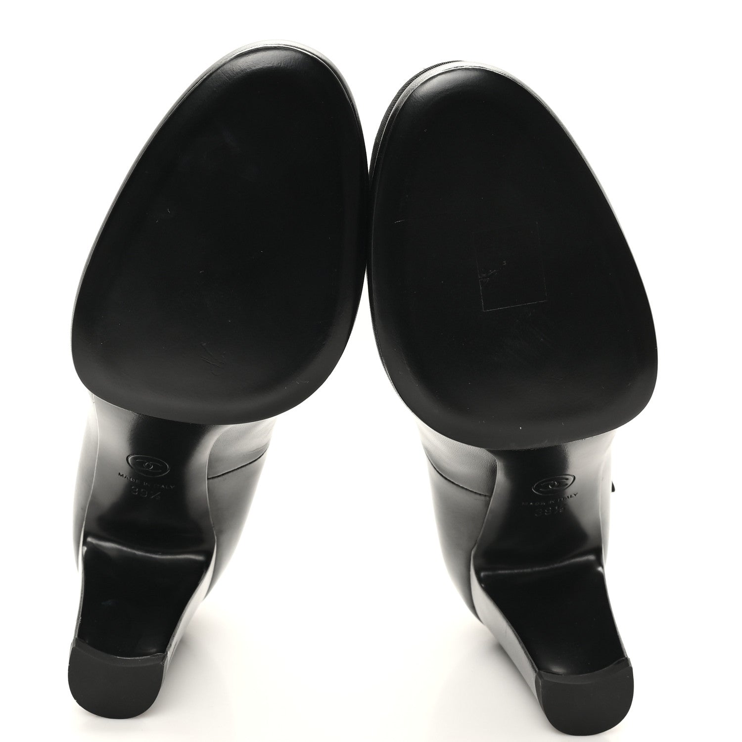 Chanel Goatskin Grosgrain Cap Toe Mary Jane Pumps 39.5 Black 6 of 10