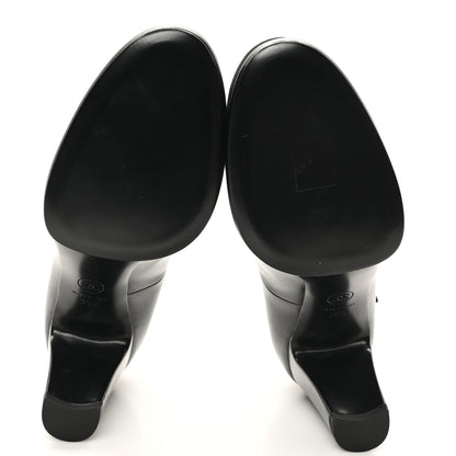 Chanel Goatskin Grosgrain Cap Toe Mary Jane Pumps 39.5 Black 6 of 10