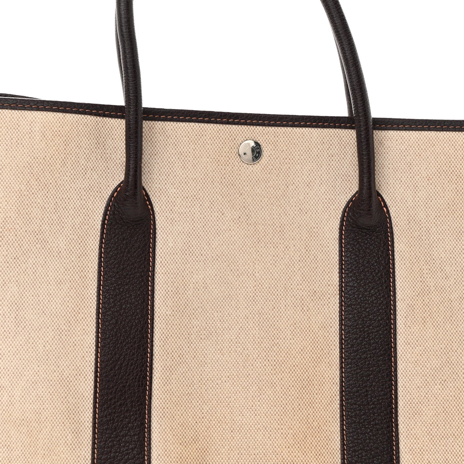 Hermes Toile Buffle Gala Garden Party Tote 36 MM Marron Fonce 7 of 21