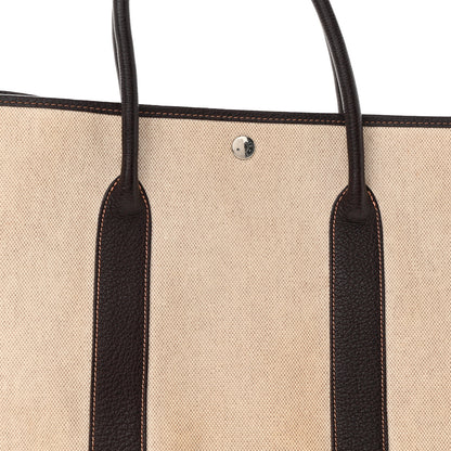 Hermes Toile Buffle Gala Garden Party Tote 36 MM Marron Fonce 7 of 21