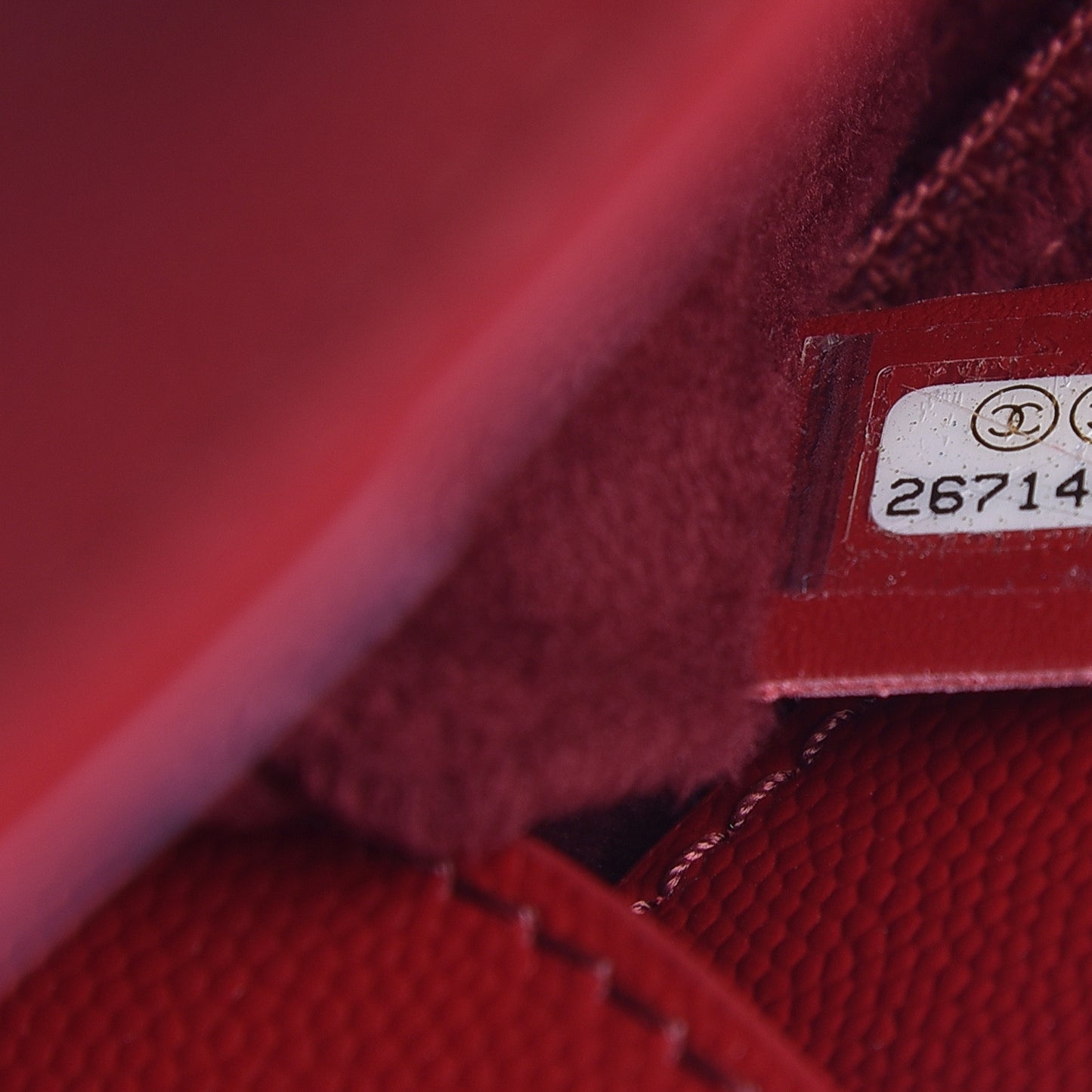 Caviar Small Studded Deauville Tote Red