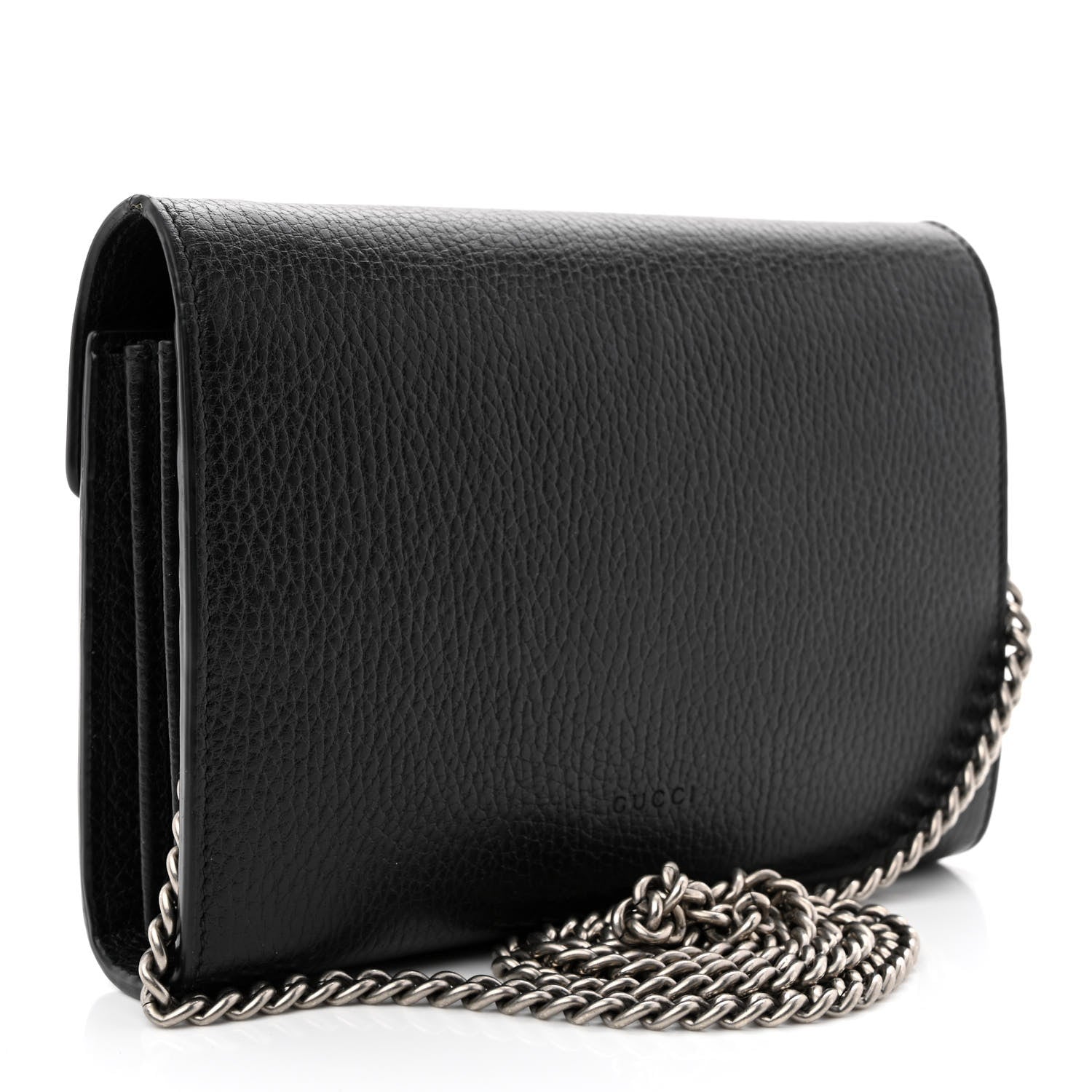 Gucci Calfskin Mini Dionysus Chain Wallet Black 3 of 15
