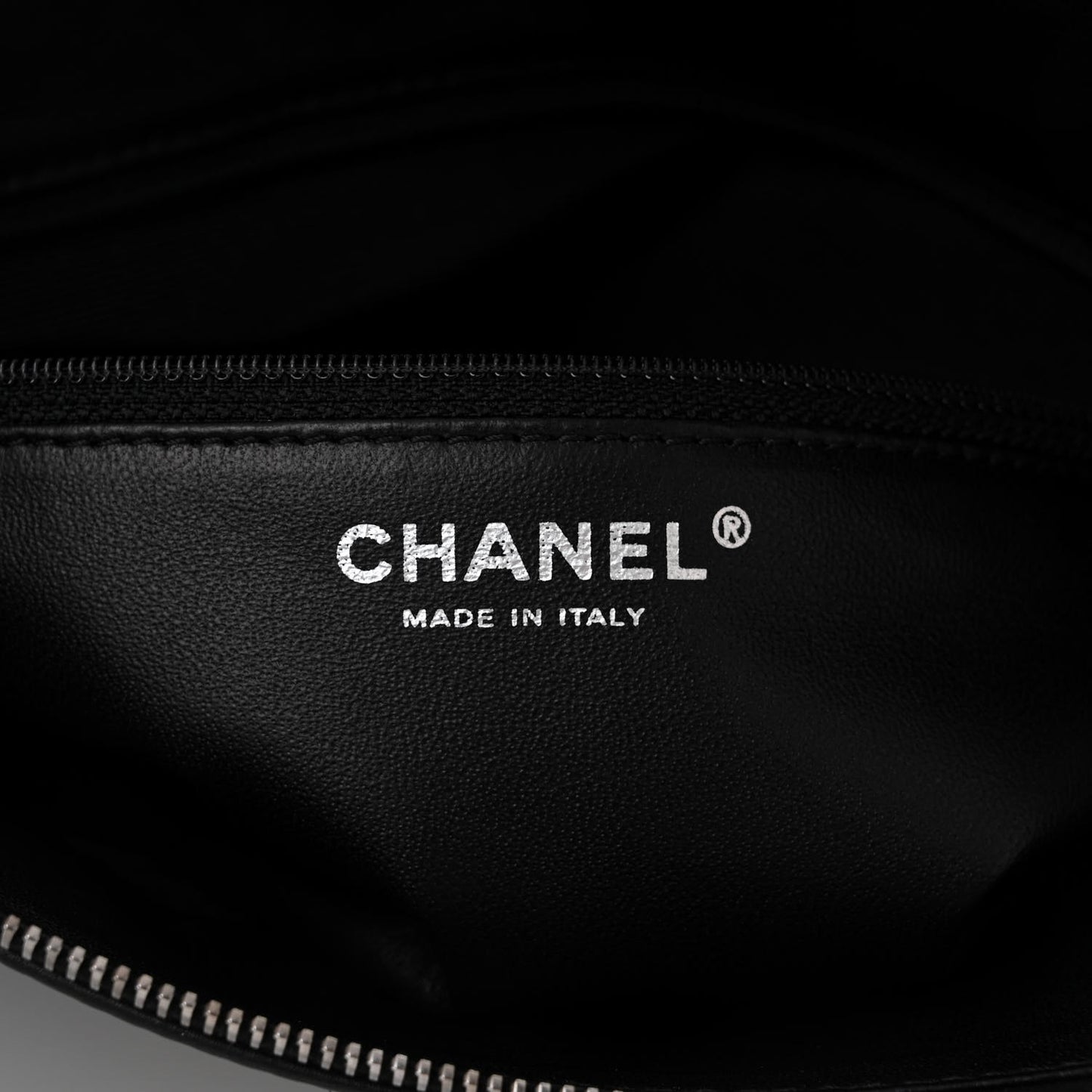 Calfskin Quilted CC Shoulder Bag Black